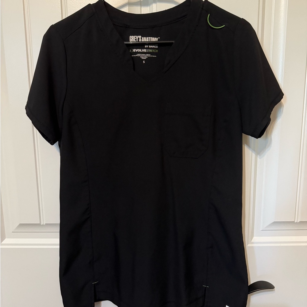 Grey's Anatomy Classic Black Scrub Top
